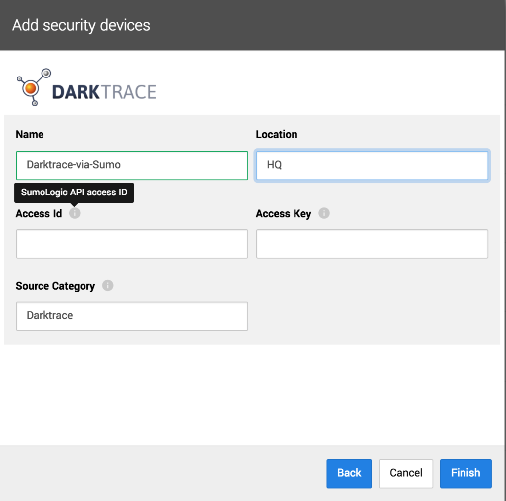 Darktrace integration