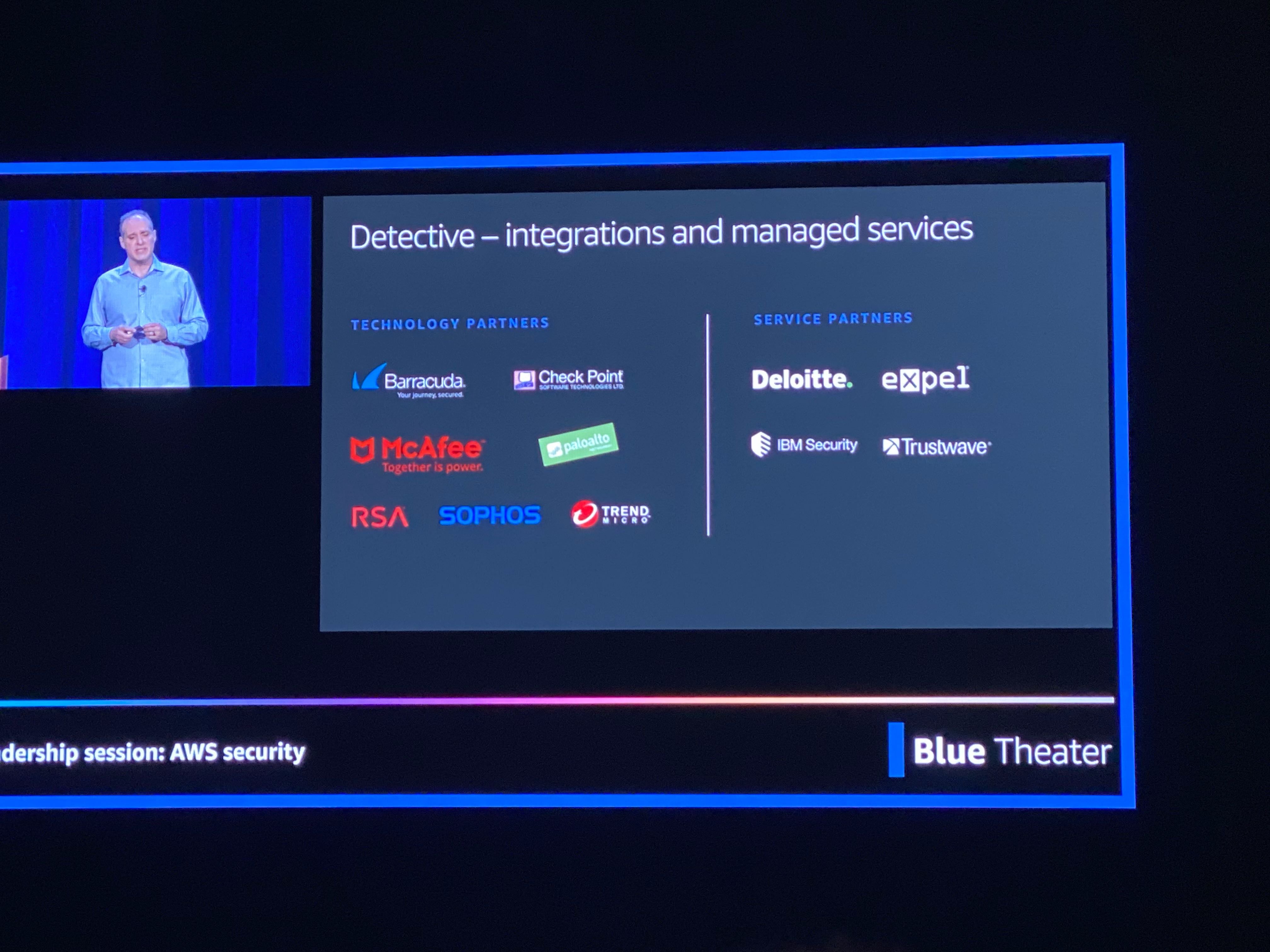 AWS CISO Steve Schmidt talks about Amazon Detective during re:Invent 2019; Expel is named as a service partner.