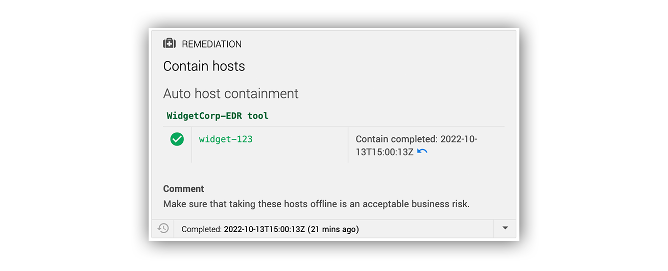 Expel MDR automated remediation contains host containment of your security environments.