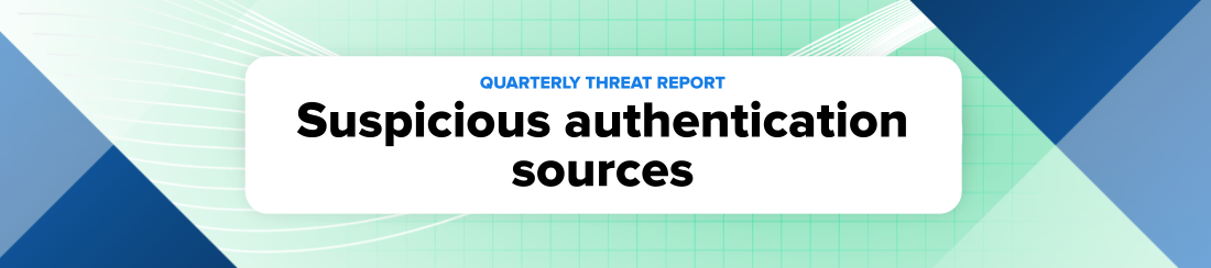 Quarterly Threat Report - Suspicious authentication sources