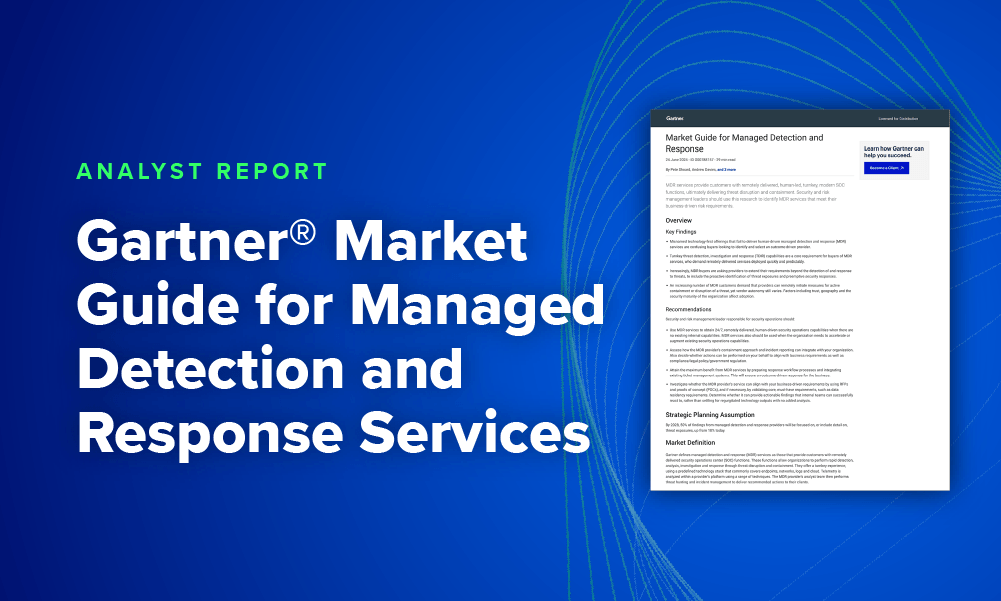 Expel again recognized in the Gartner Market Guide for Managed Detection and Response Services