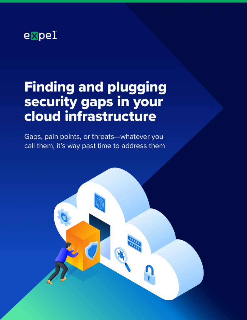 "Finding and plugging security gaps in your cloud infrastructure" ebook cover