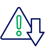 reduce security risk icon