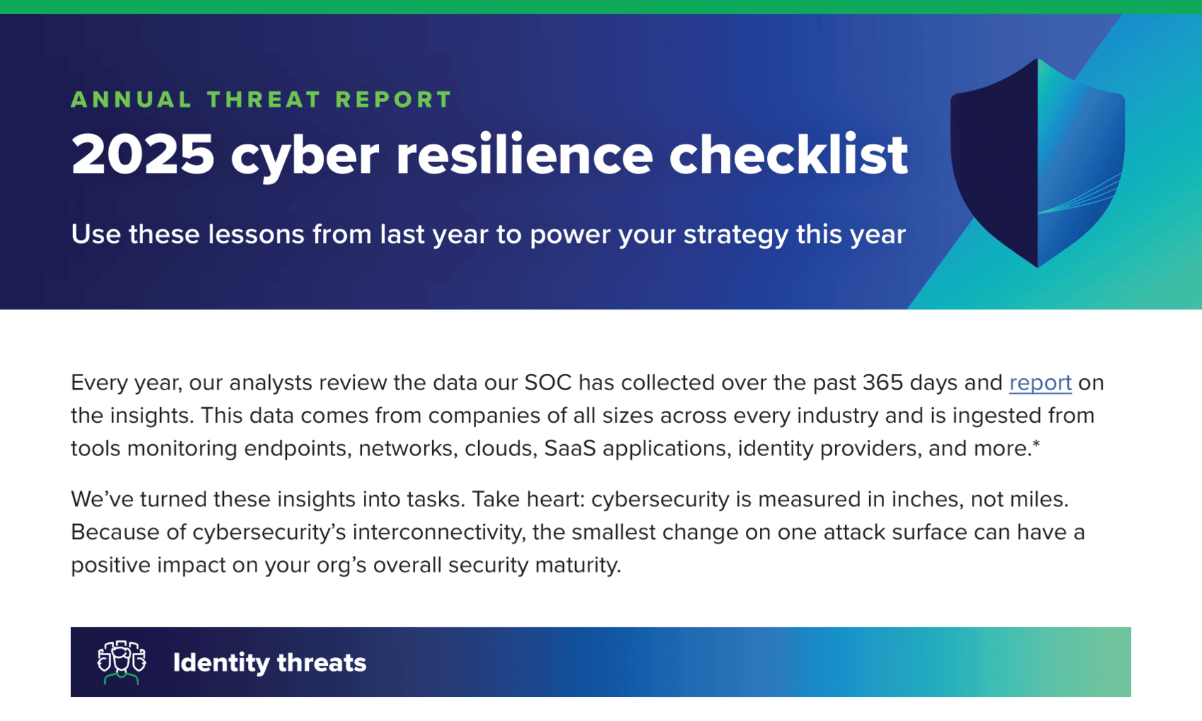 2025 cyber resilience checklist