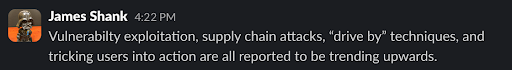 A Slack message.