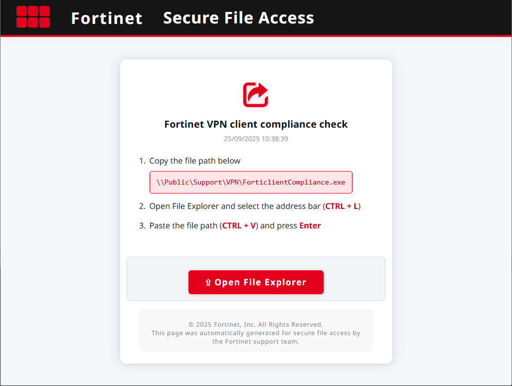 An example of malicious code.