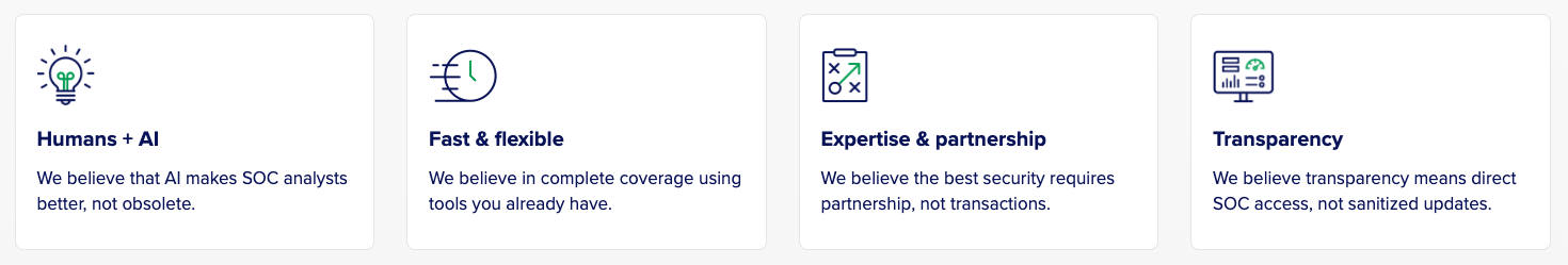 Four essential pillars for evaluating MDR providers including response speed, communication clarity, detection precision, and partnership approach.
