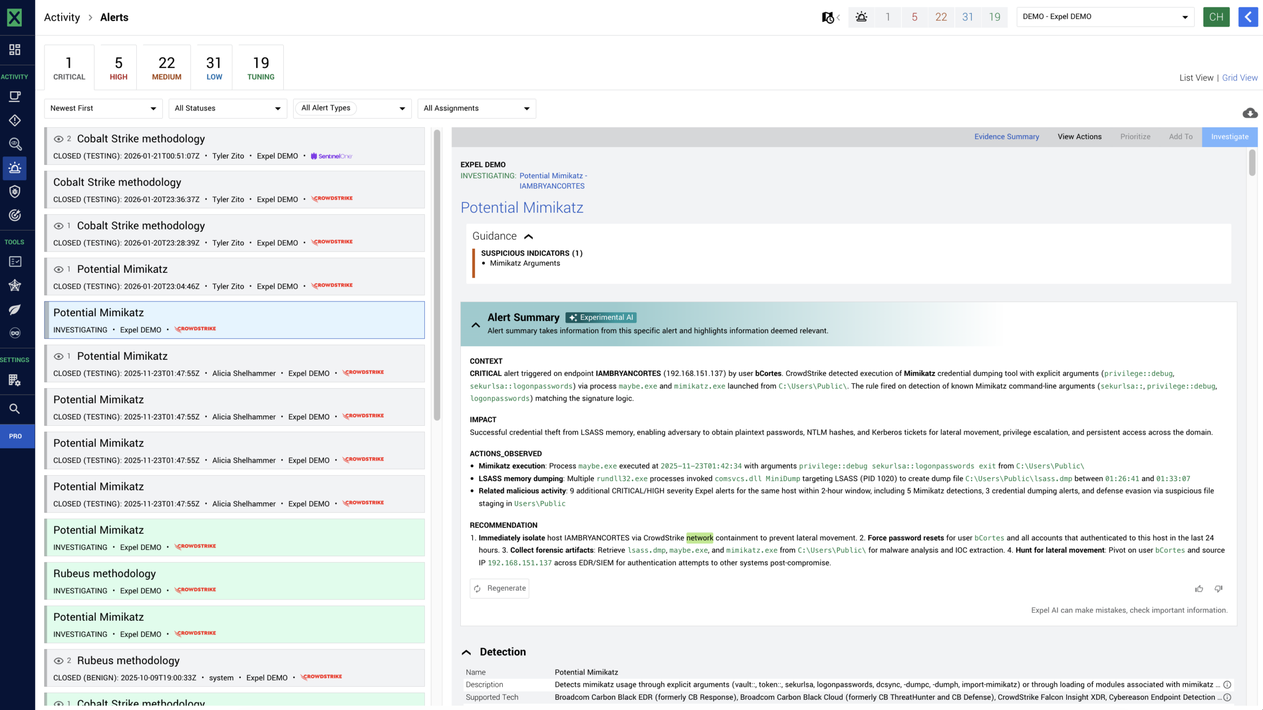 An example of what a lead alert summary looks like.