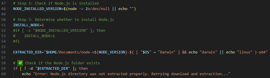 A small snippet of the malware loader showing the verbose comments and emoji use.