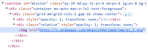 On this specific website, none of the assets are hosted locally, they're all downloaded from the animaapp CDN.