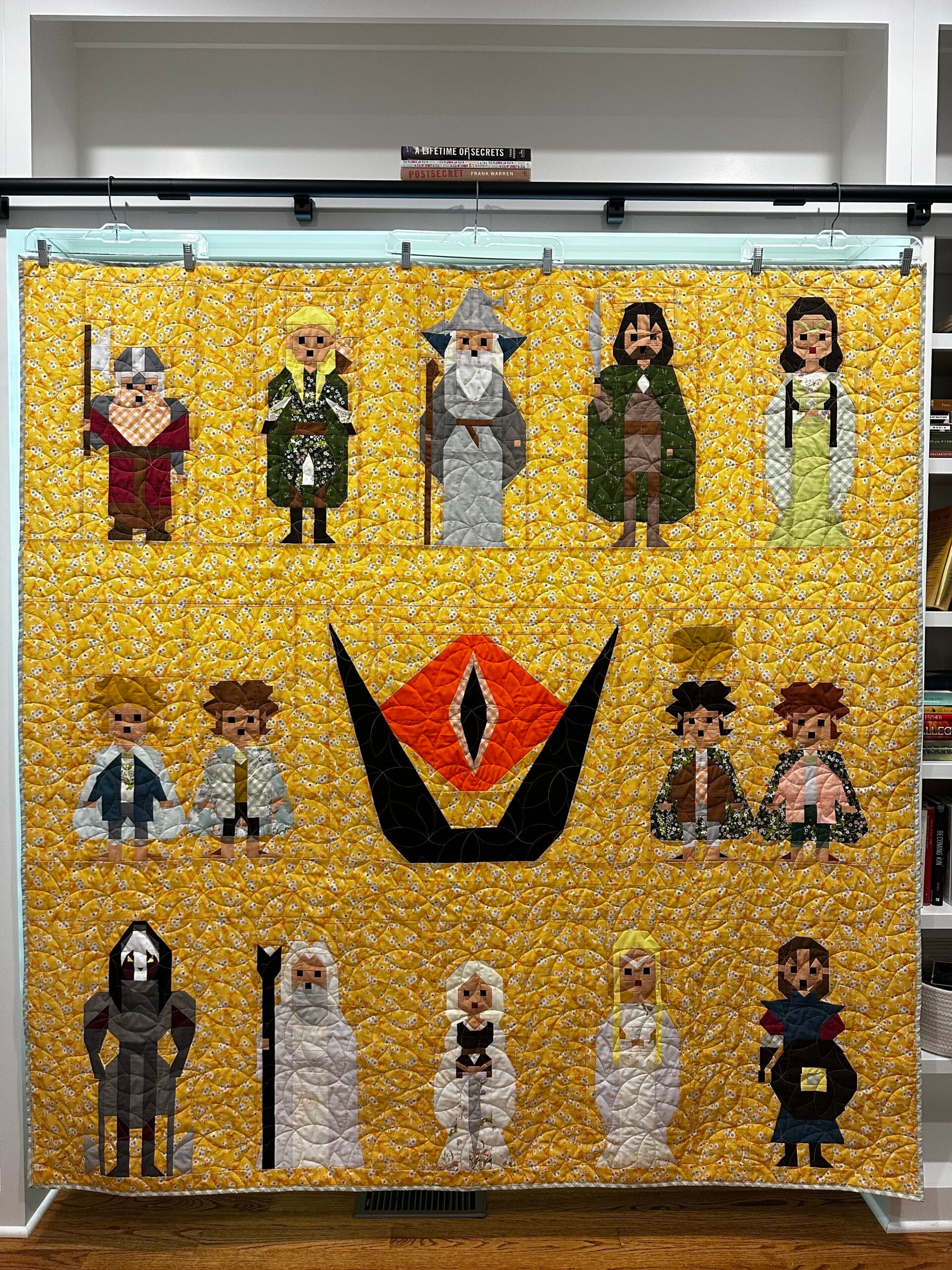 A Lord of the Rings-themed quilt